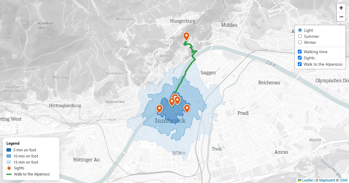 Basemaps, overlays and a legend that shows only what is on the map.