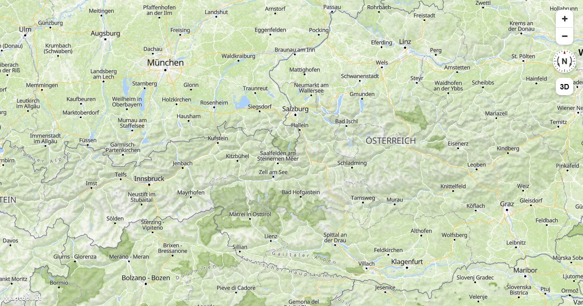 Add an external raster tile source and display it as a layer on a Maptoolkit map.