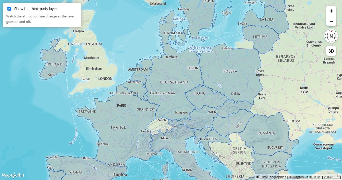 Attach attribution to your own sources so every credit on the map is correct, and keep the line from collapsing.