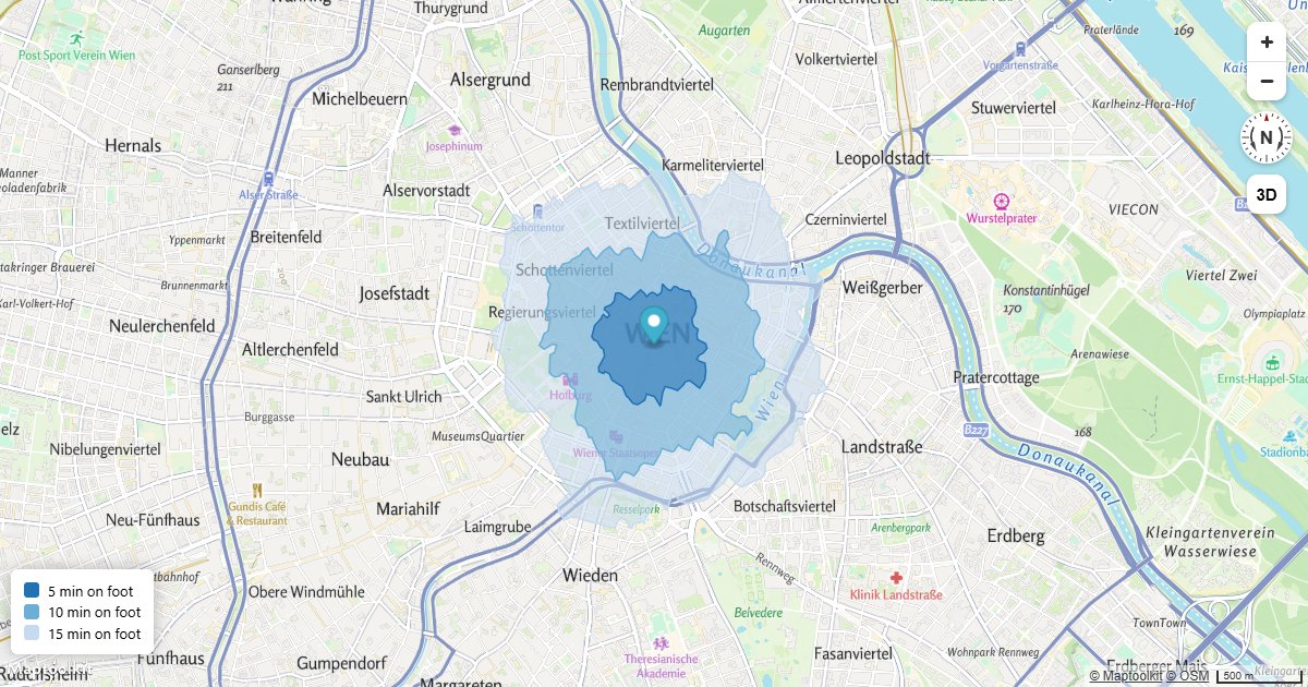 Draw Travel Time Bands in Maptoolkit Maps JS