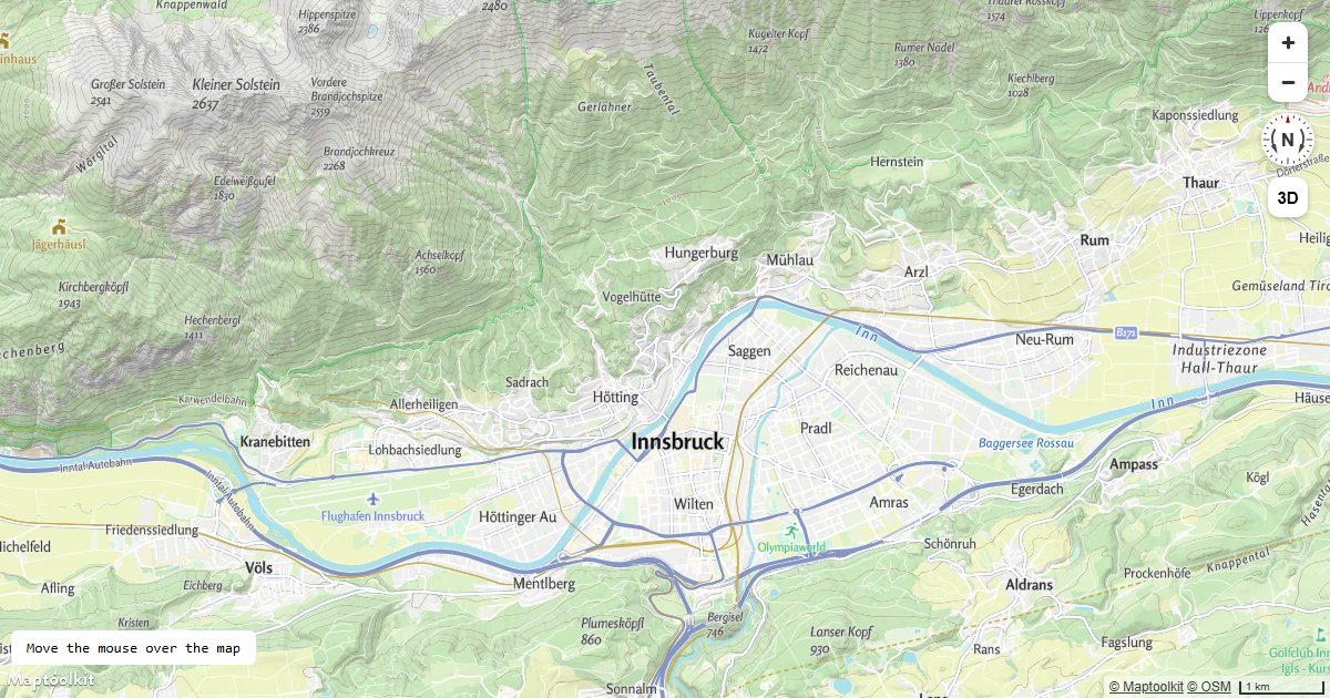 Display the longitude and latitude under the cursor in real time as the user moves the mouse over a Maptoolkit map.