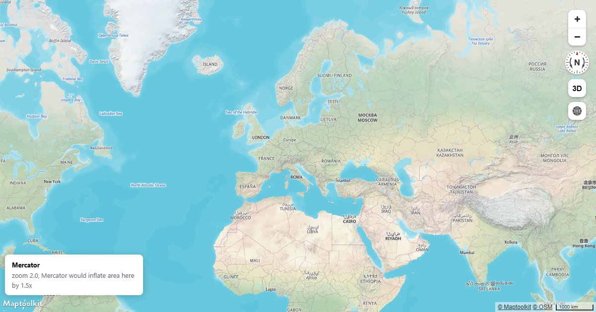 Control the projection explicitly instead of leaving it to the automatic transition, and see where each one is right.